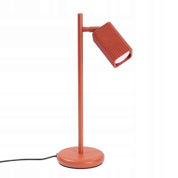 Sollux Lighting stolní lampa Rayo okrová červená rýhovaná 1xGU10 10W