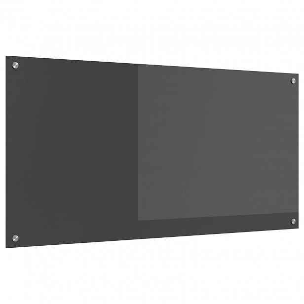 vidaXL Kuchyňský obklad Tmavě šedá 120 x 60 cm tvrzené sklo