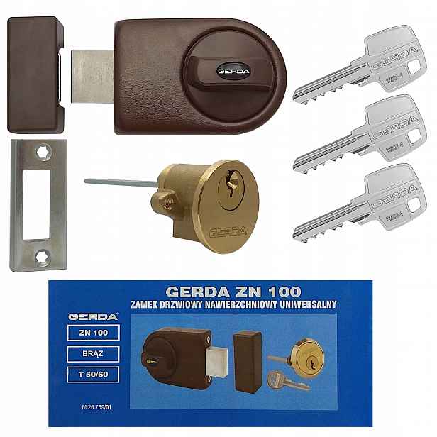vrchní zámek Gerda ZN100 hnědý