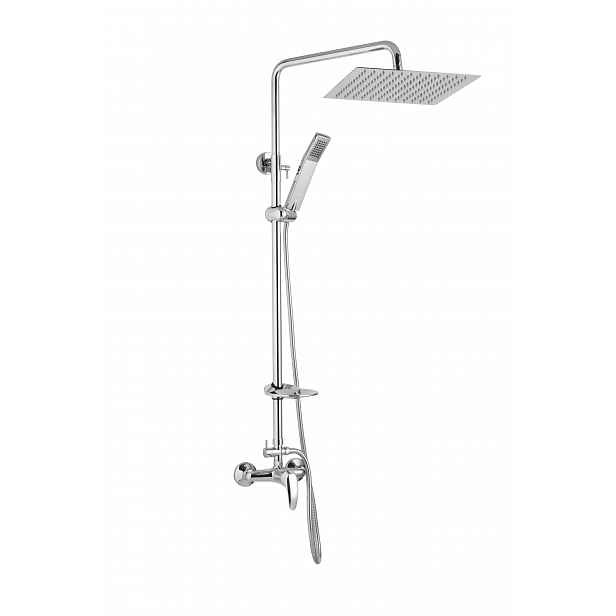 JB Sanitary Sprchová sestava s baterií SLIM s horním vývodem, 20x20cm, s příslušenstvím SA 61 011 05 1
