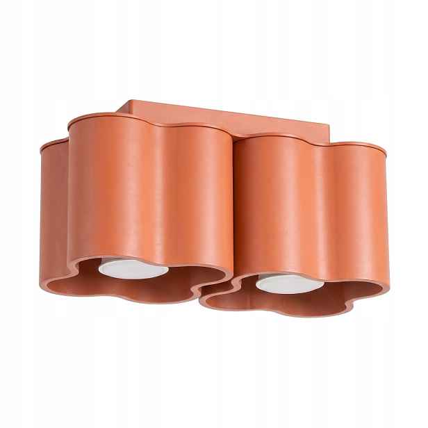Sollux Lighting Ovio stropní spot dvojitý okrově červený 2xGU10 10W