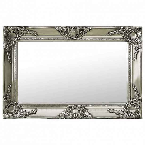 vidaXL Nástěnné zrcadlo barokní styl 60 x 40 cm stříbrné