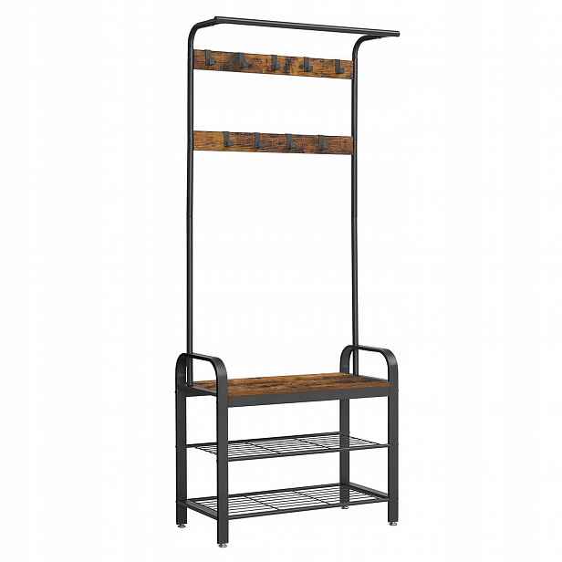 Botník se sedákem Vasagle 72 x 183 x 33,7 cm Loft Industrial