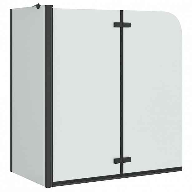 vidaXL Závěs pro sprchu Černá 120 x 68 x 130 cm ESG sklo a hliník