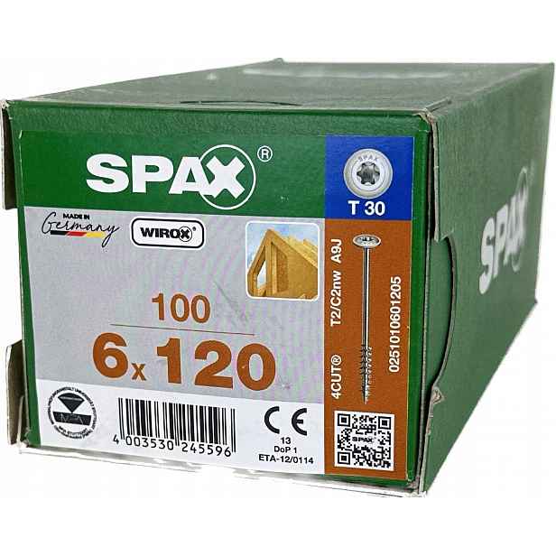Šrouby pro dřevěné konstrukce 6x120 Spax A`100