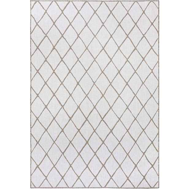 Koberec na terasu 200 x 290 cm, oboustranný, provázkový, béžovo krémový, plochý