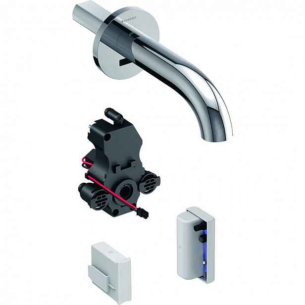 Geberit Piave - Elektronická umyvadlová baterie pod omítku, napájení z generátoru, easy to clean, chrom 116.286.21.1