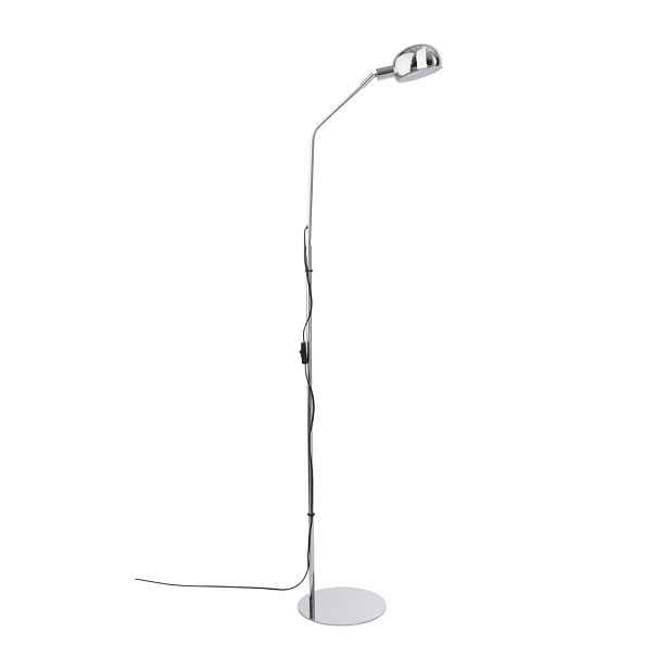 Kovová stojací lampa s ohybatelnou konstrukcí v leskle stříbrné barvě (výška 146 cm) Lincon – Jotex