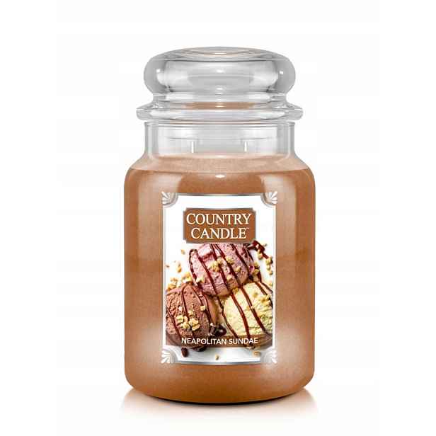 Neapolitan Sundae Country Candle velká sklenice (680 g) s 2 knoty