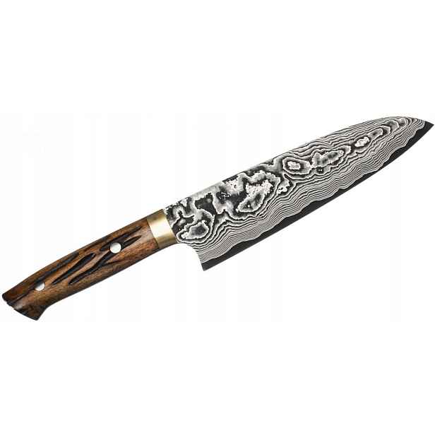 Nůž Santoku Takeshi Saji Ybb 18 cm ocel VG-10 pro zeleniny rybího masa
