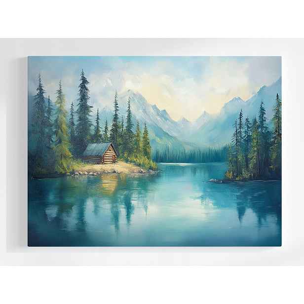 Plakát Krajina Jezero Les Stromy Hory Tatry Vrcholy 100x75