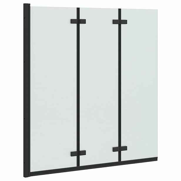 vidaXL Skládací sprchový kout Černá 130 x 138 cm ESG sklo a hliník