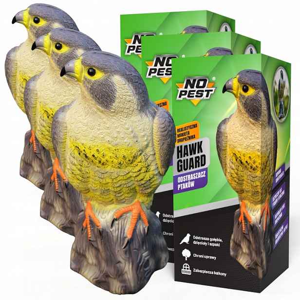 Odpuzovač Ptáků Maketa Na Ptáky Datle Vrabci Hawk Guard No Pest