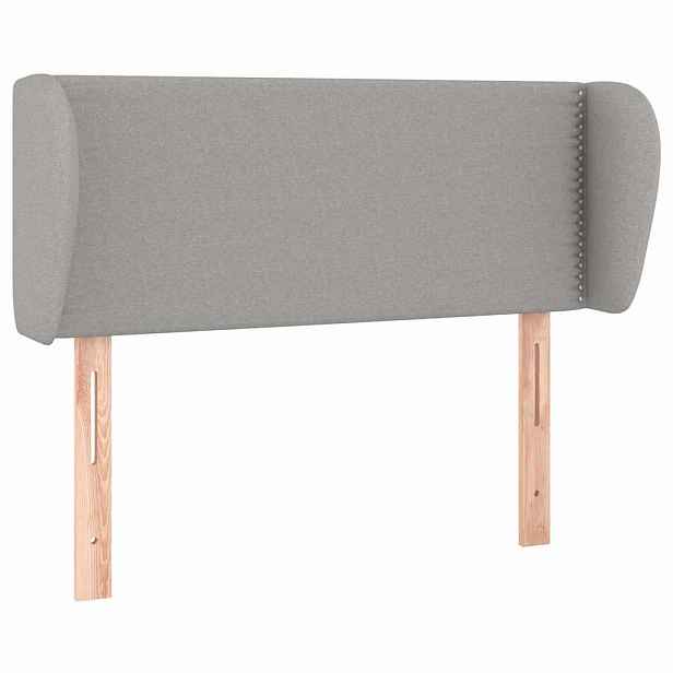 vidaXL Čelo postele typu ušák světle šedé 93x23x78/88 cm textil