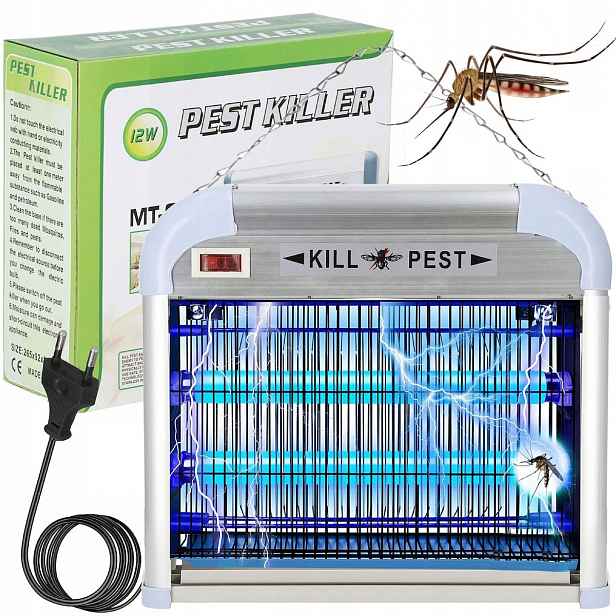 Lampa Lampička Na Hmyz Uv Proti Komárům Hmyzu Odrazující 12W