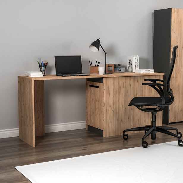 Psací stůl Akser - Atlantic Pine, Anthracite