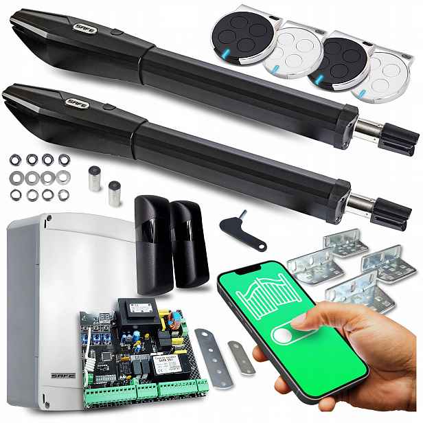 Set Pohon pro Dvoukřídlou bránu 9 m 800 Wifi automat koncovky ovladače