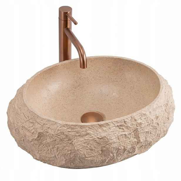 Umyvadlo Mika Light Terracotta Na Desku