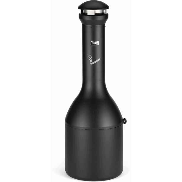 Velký Stojící Popelník Kovový Rubbermaid Infinity 15,5L 100x33CM Černý
