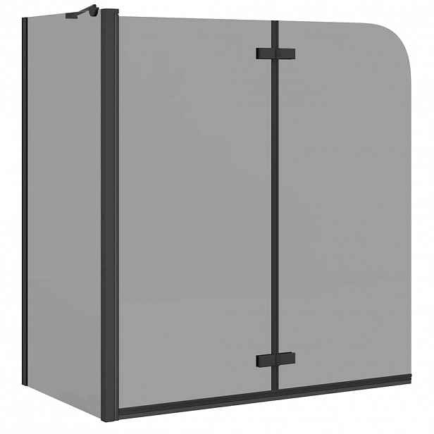 vidaXL Závěs pro sprchu Černá 120 x 68 x 130 cm ESG sklo a hliník