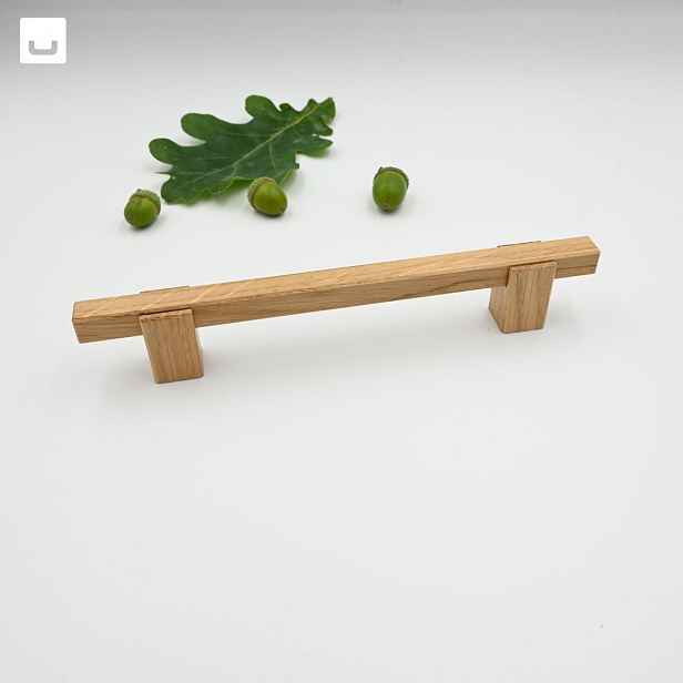 Dřevěný držák na nábytek reling Natura dub přírodní L-960 mm