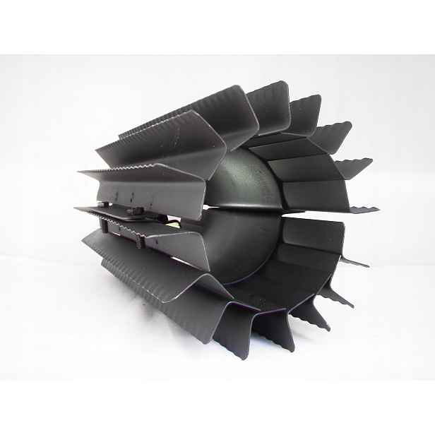 Radiátor výměník tepla ⌀ 200 mm/výška 370 mm černý, nasazovací, kroucený
