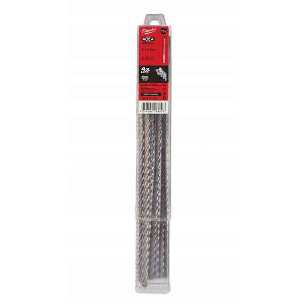 Vrtáky do betonu Sds Plus MX4 6 mm 200/265 mm – 10 ks Milwaukee