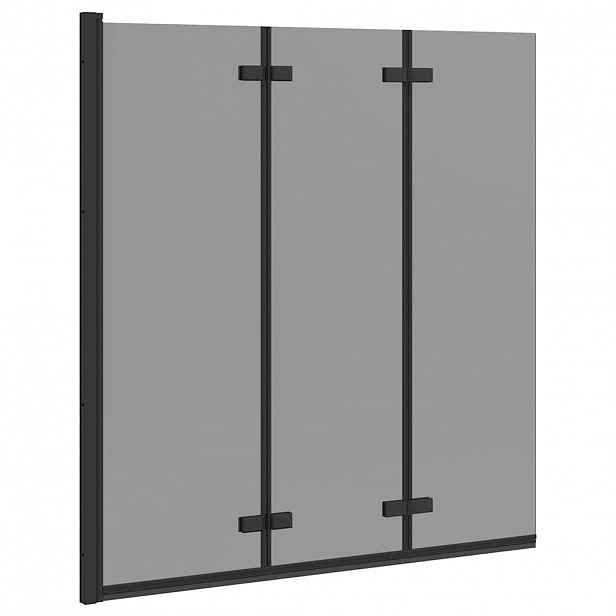 vidaXL Skládací sprchový kout Černá 130 x 138 cm ESG sklo a hliník