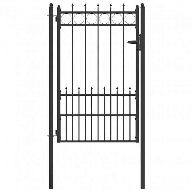 vidaXL Brána na plot HORST Ocel Černý Zamykatelné