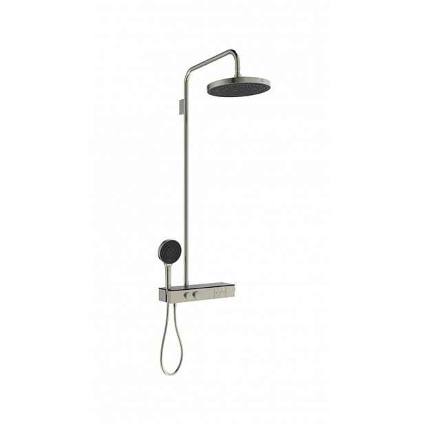 Ideal Standard Ceratherm Solos - Sprchový set s termostatem, průměr 30 cm, 3 proudy, Silver Storm A7882GN