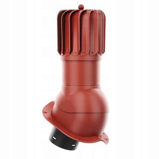 Rotační krb Rotoline pro plechovou střešní krytinu N fi 150 mm podlouhlý, červený