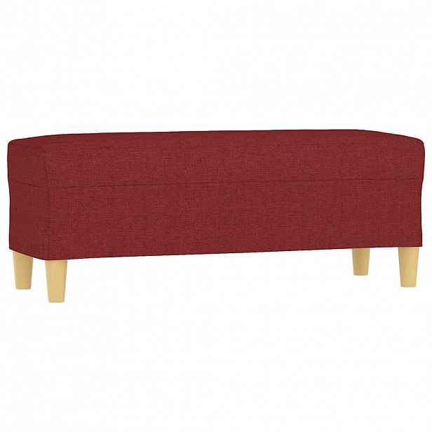 vidaXL Lavice vínová 100 x 35 x 41 cm textil
