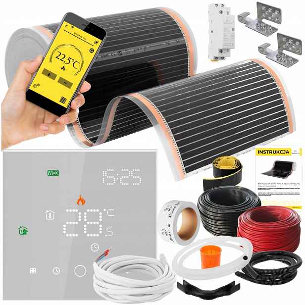 Set Mission Air Fólie Vyhřívací Podložka Infračervená 50 cm I 160 W/m² 22 m² Ptc