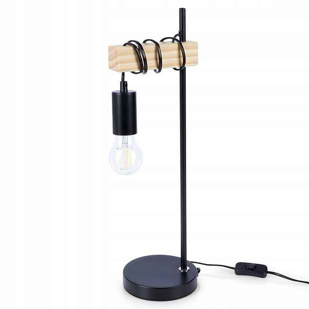 Stolní lampa loft kovová černá 51 cm