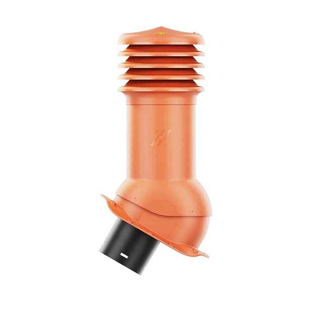 Větrací komín HiVent pro plechovou střešní krytinu, profil Z, 150 mm, cihlový