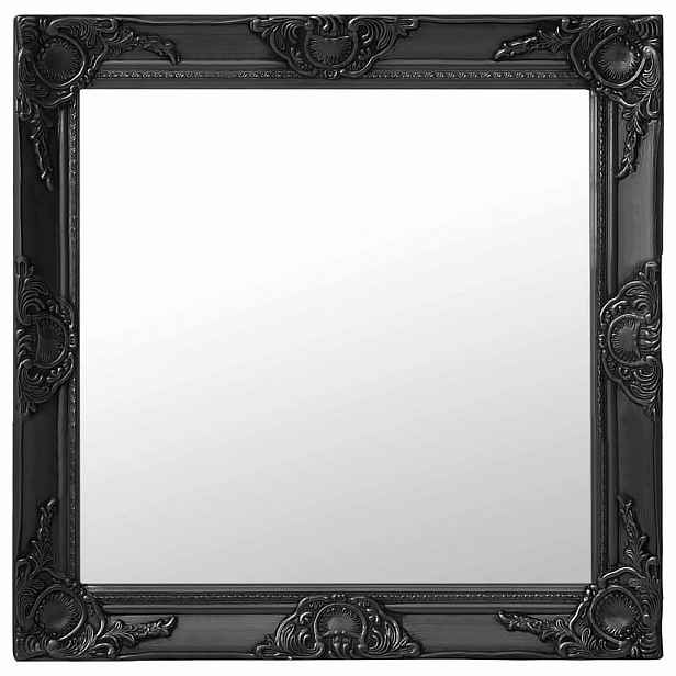 vidaXL Nástěnné zrcadlo barokní styl 60 x 60 cm černé