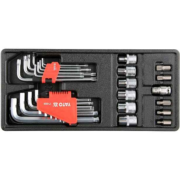 YATO Vložka do zásuvky - sada imbus, torx, bity 31ks