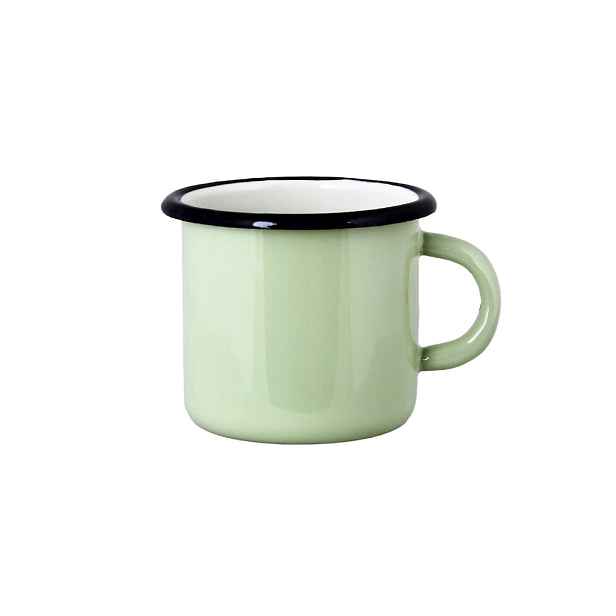 Zelený smaltovaný hrnek Emil´s Enamel Green - Ø 9*8 cm / 0,4L Strömshaga