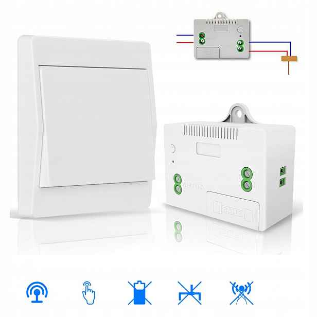Bezdrátový spínač světla Rf 433 MHz 10 A, bezdrátový nástěnný panel