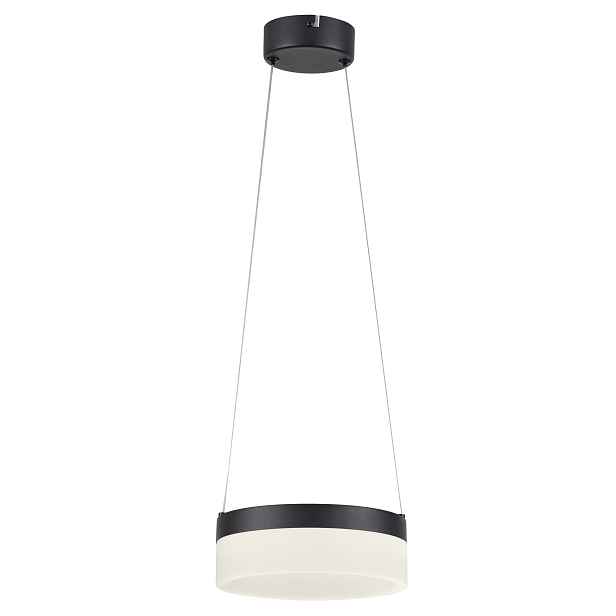 Černá široká lampa Ring kulatý Led Nicki do obývacího pokoje nebo pokoje