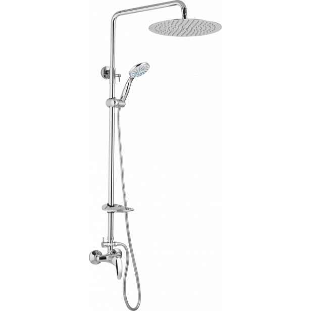 JB Sanitary Sprchová sestava s baterií SLIM s horním vývodem, průměr 25cm, s příslušenstvím SA 56 011 12 6