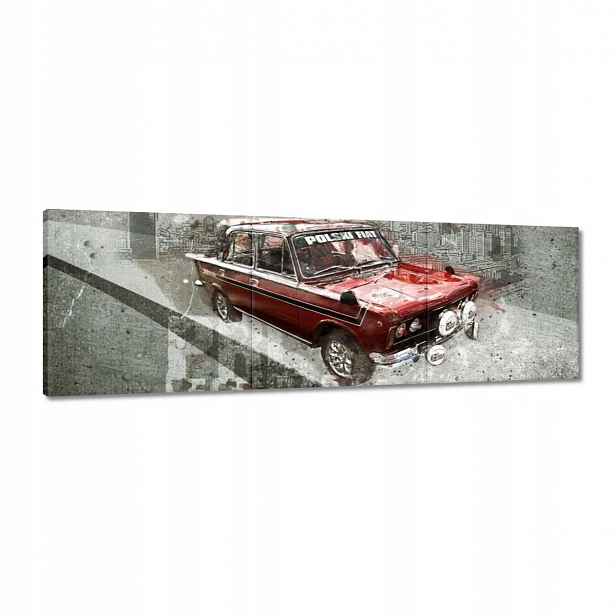 Obrazy 120x40 Červený Velký Fiat 125p
