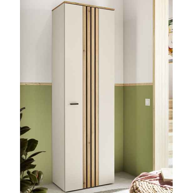 Předsíňová šatní skříň Lima, béžová kašmír/dub evoke