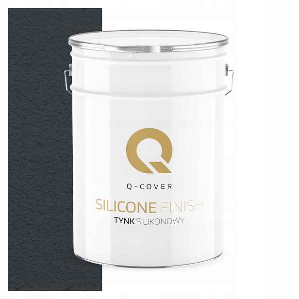 Silikonová Fasádní Omítka Šedá Ocelová 15 Kg Granulace 1.5 mm Ral 7024