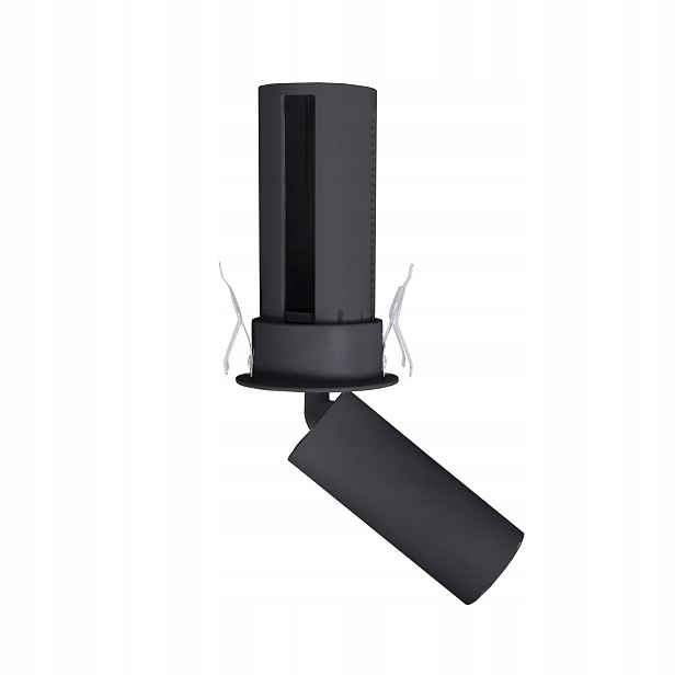 Maxlight Podomítková lampa Pohyblivá Led trubice 6W kulatá černá