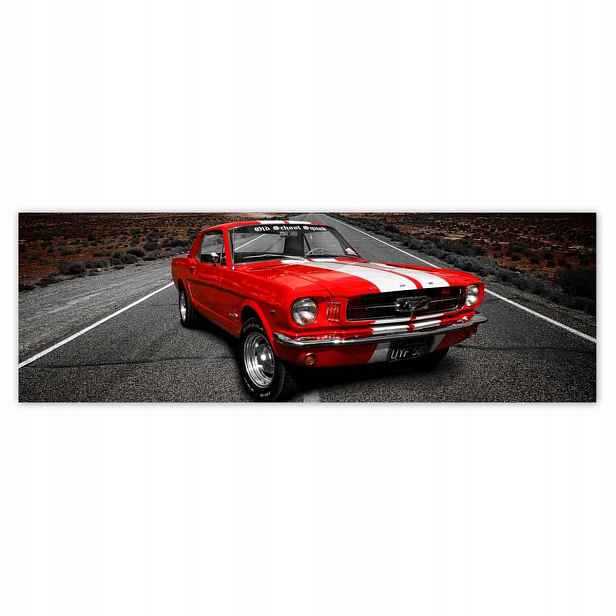 Plakáty 200x66 Červený Ford Mustang