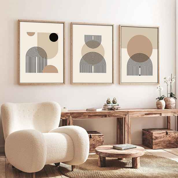 Dekorativní rámovaný obraz z MDF (3 kusy) Huhu263 - 50 x 70