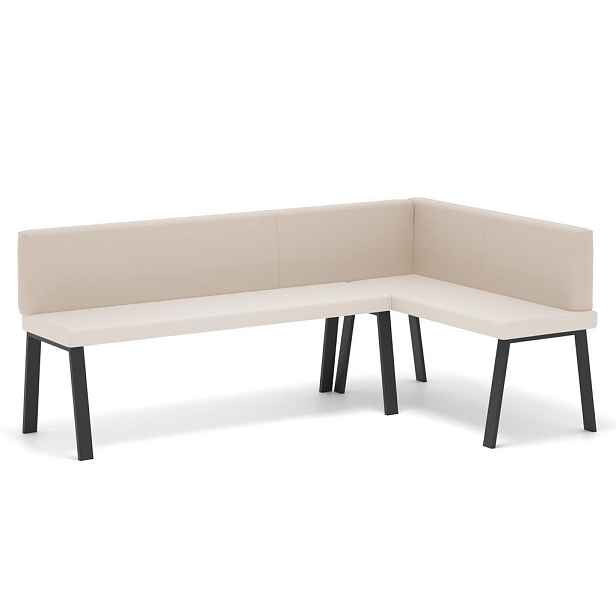 Idohome ROHOVÁ LAVICE MONO Y pravá ekokůže hladká, 142/196 cm, béžová
