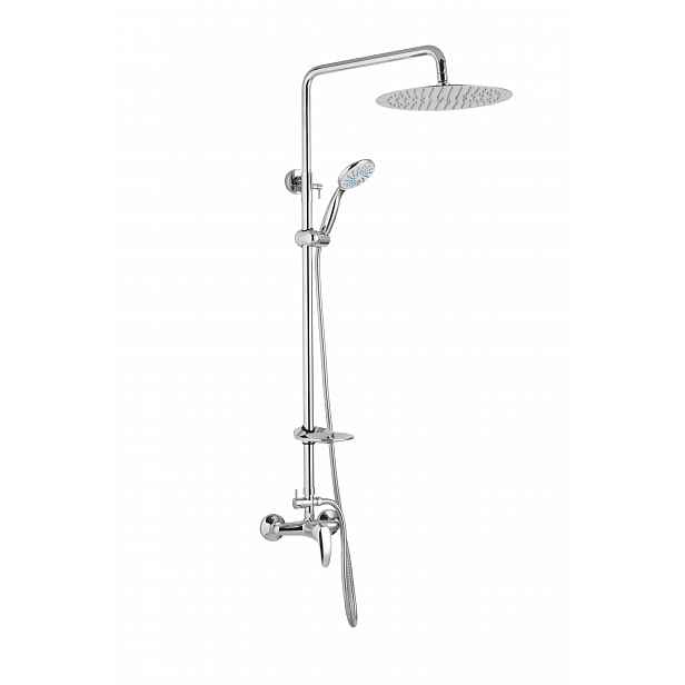 JB Sanitary Sprchová sestava s baterií SLIM s horním vývodem, průměr 25cm, s příslušenstvím SA 61 011 12 6
