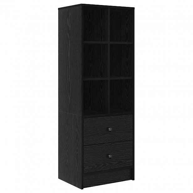 vidaXL Vysoký bufet se zásuvkou Černý dub 45,5 x 34 x 127 cm